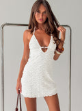 Marita Ring Detail Mini Dress White