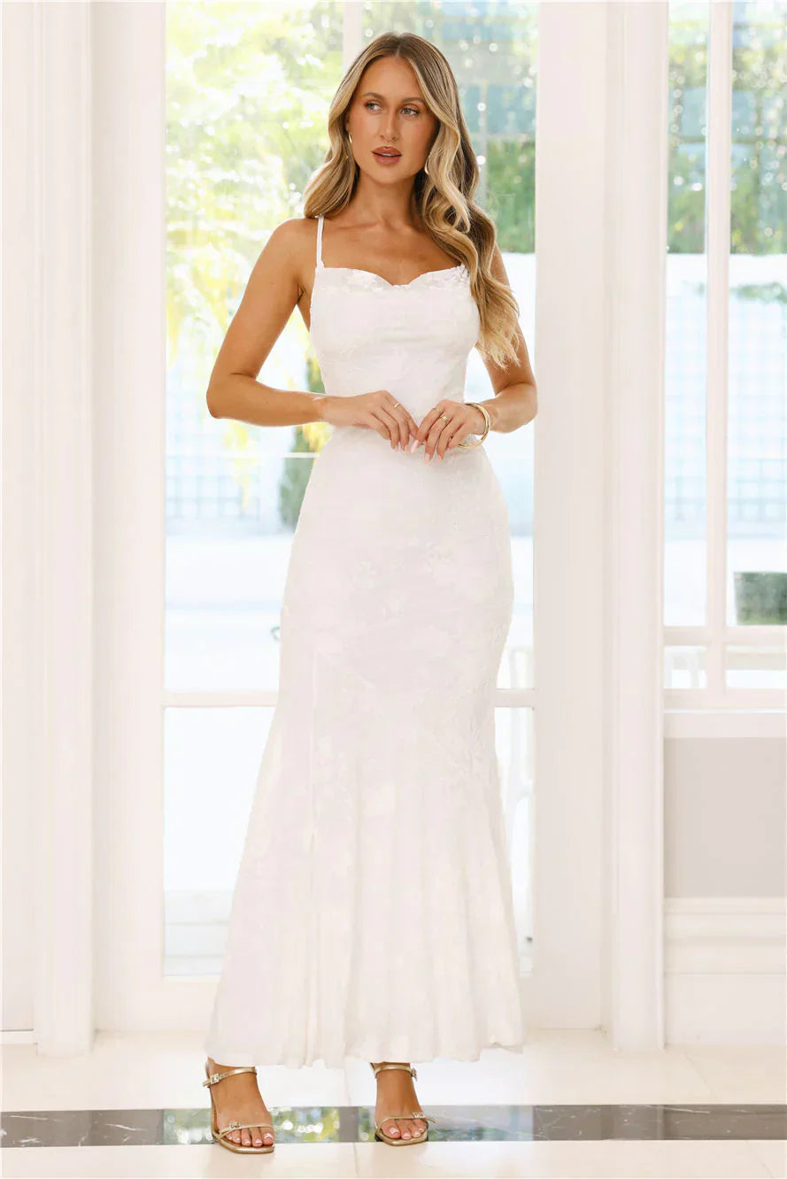 Nocturnal Luxe Maxi Dress White
