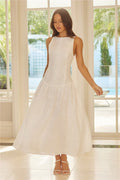 Jasmine Jewel Embroidered Maxi Dress White