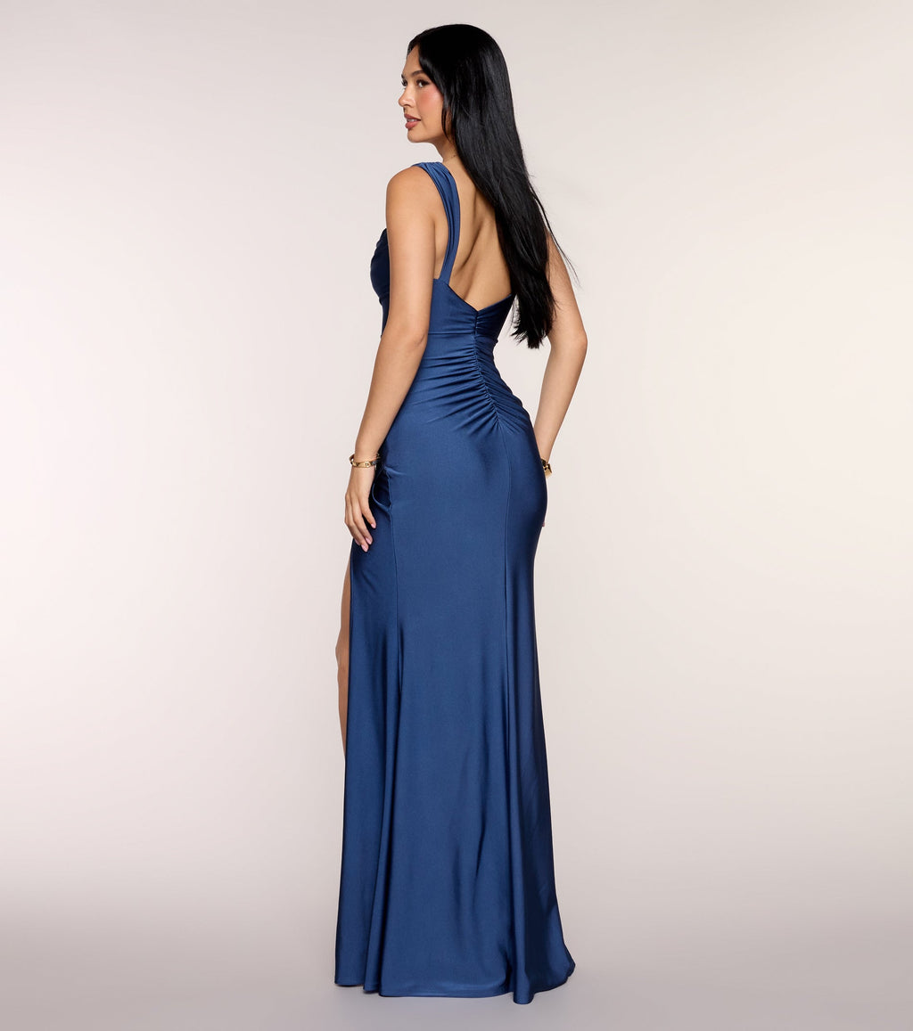 Kaitlin Low Back Slit Mermaid Formal Dress