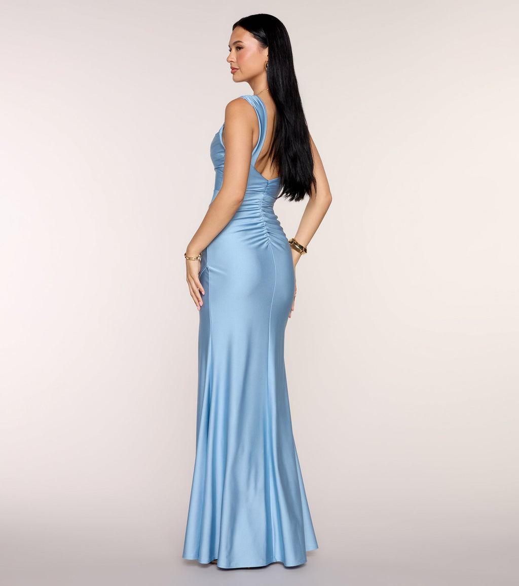 Kaitlin Low Back Slit Mermaid Formal Dress