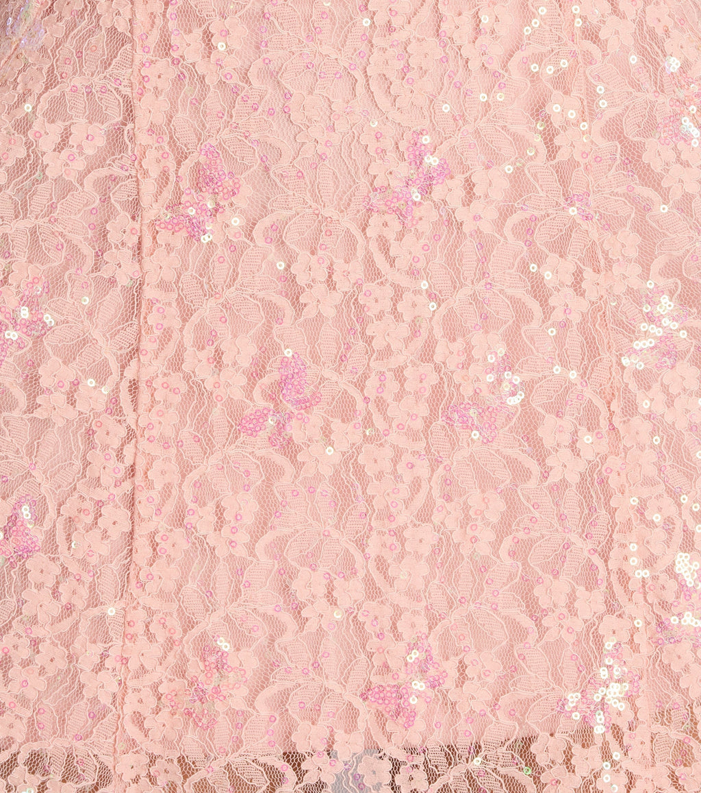Whimsical Sparkle Butterfly Sequin Lace-Up Skater Dress