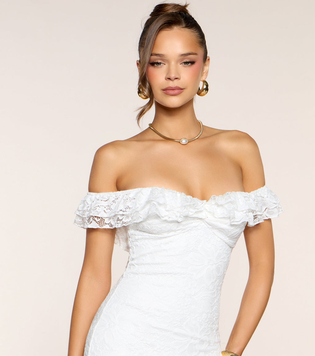 Rosé And Romance Lace Mini Dress