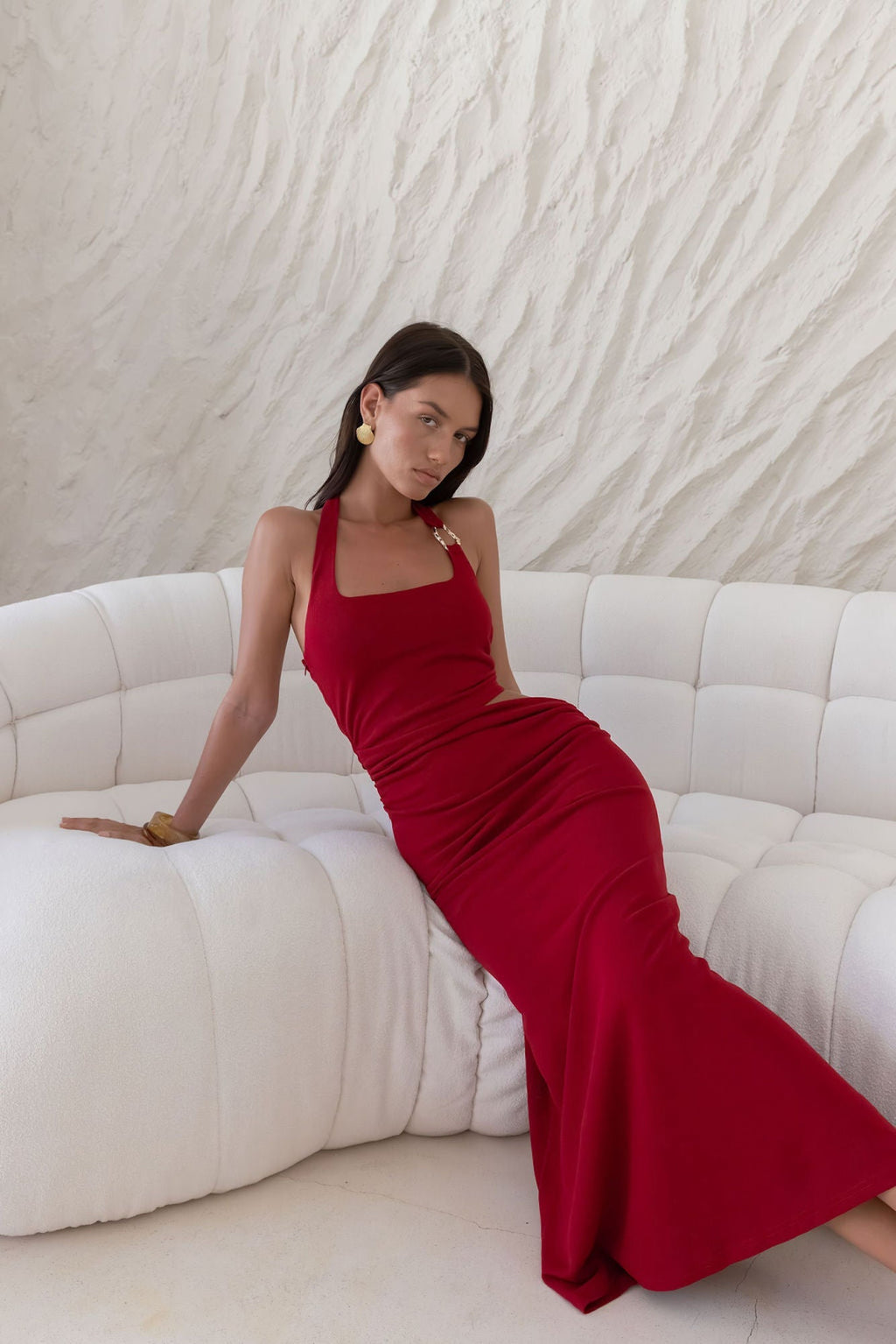 Horizon Hunter Maxi Dress Maroon