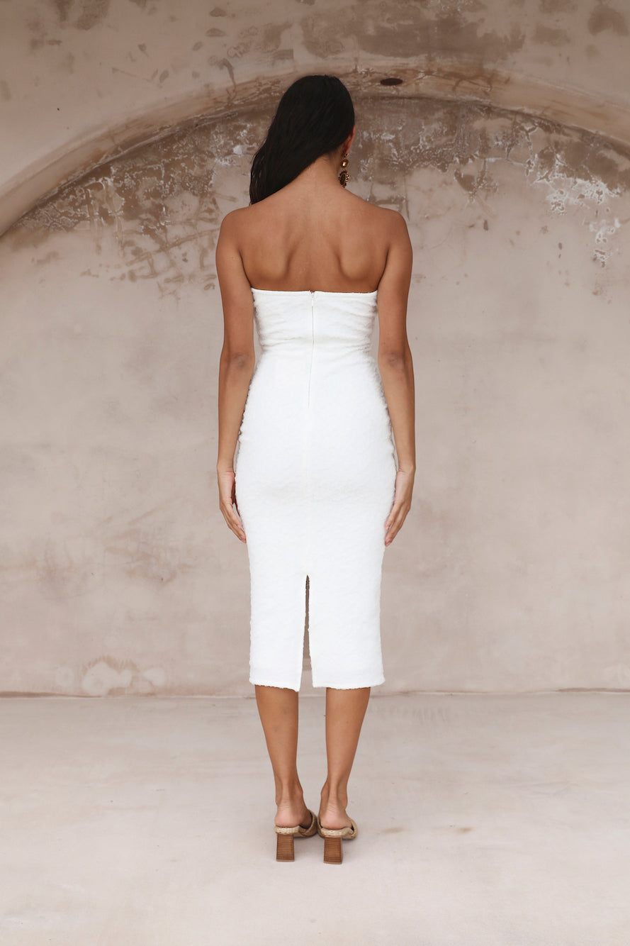 HELLO MOLLY Island Party Midi Dress White