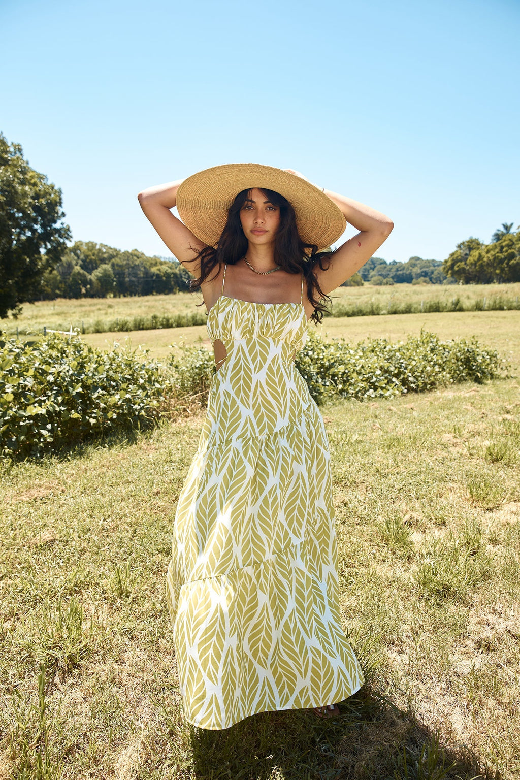 Tropic Trails Maxi Dress Green