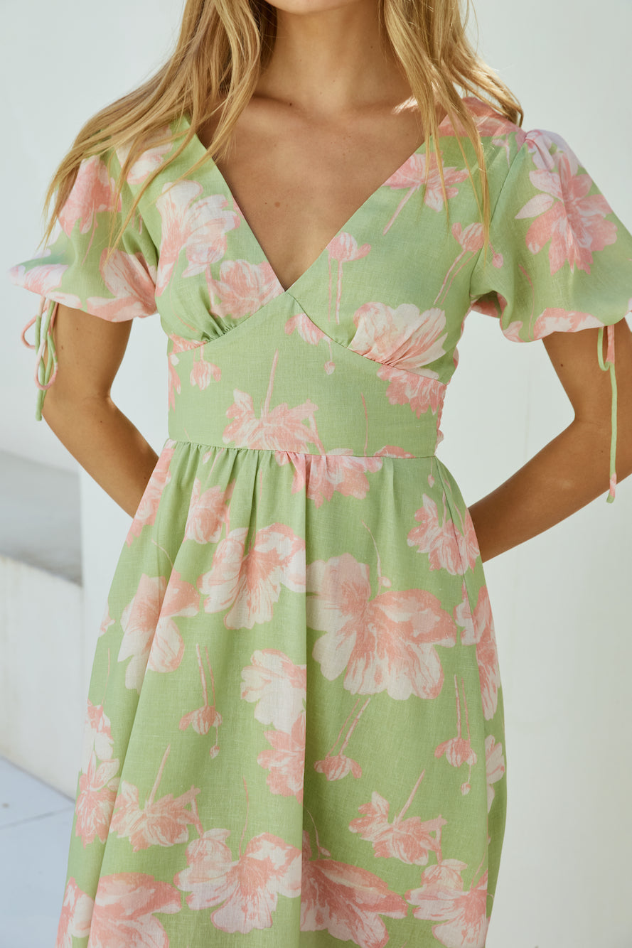 Blossom Season Maxi Dress Green