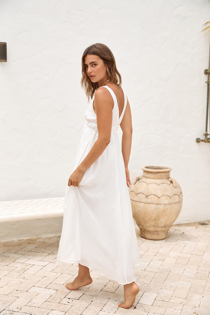 Morning Sun Maxi Dress White