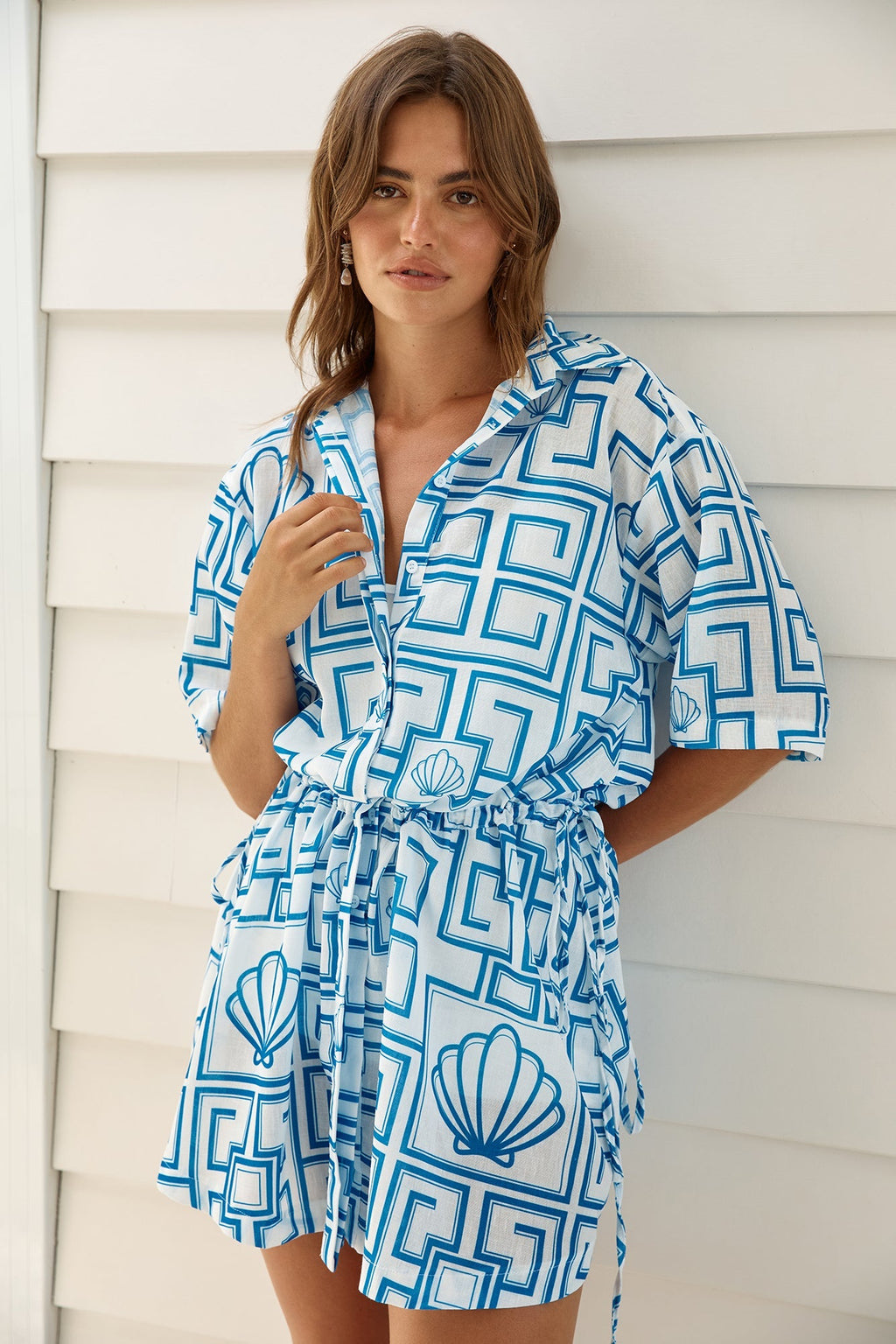 Treasured Dreamer Mini Dress Blue