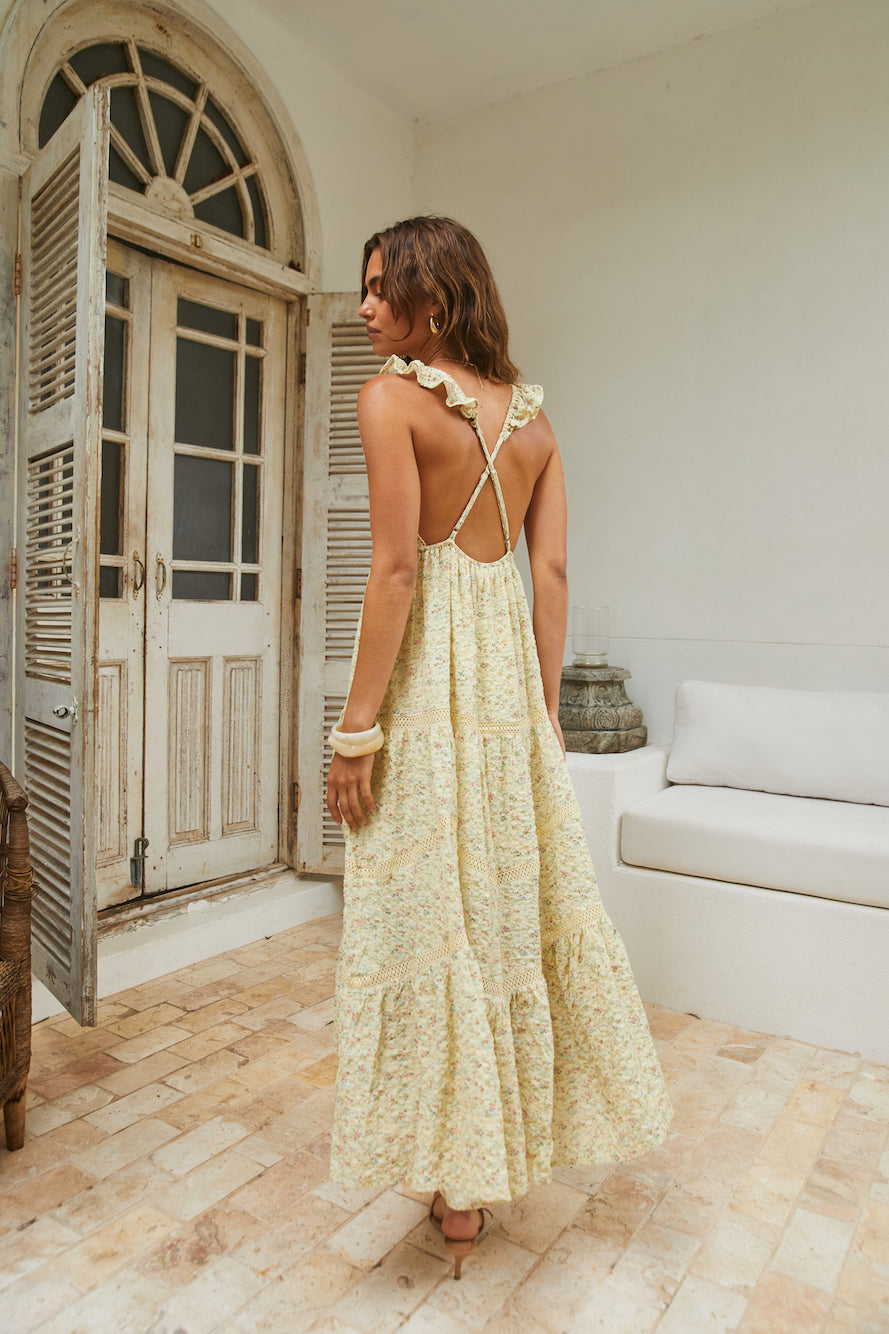 Willow Bloom Maxi Dress Yellow