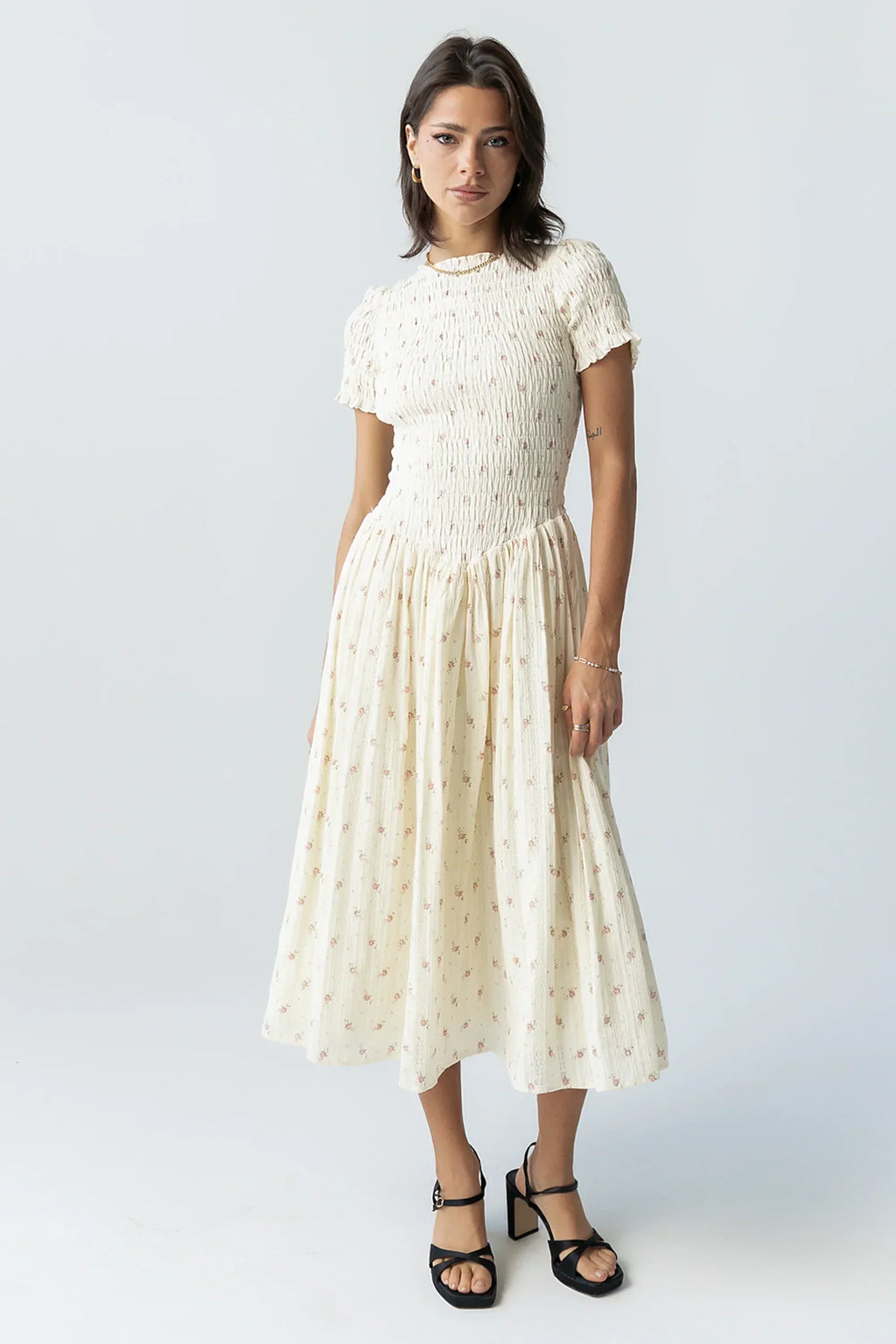 Jenny Smocked Midi Dress