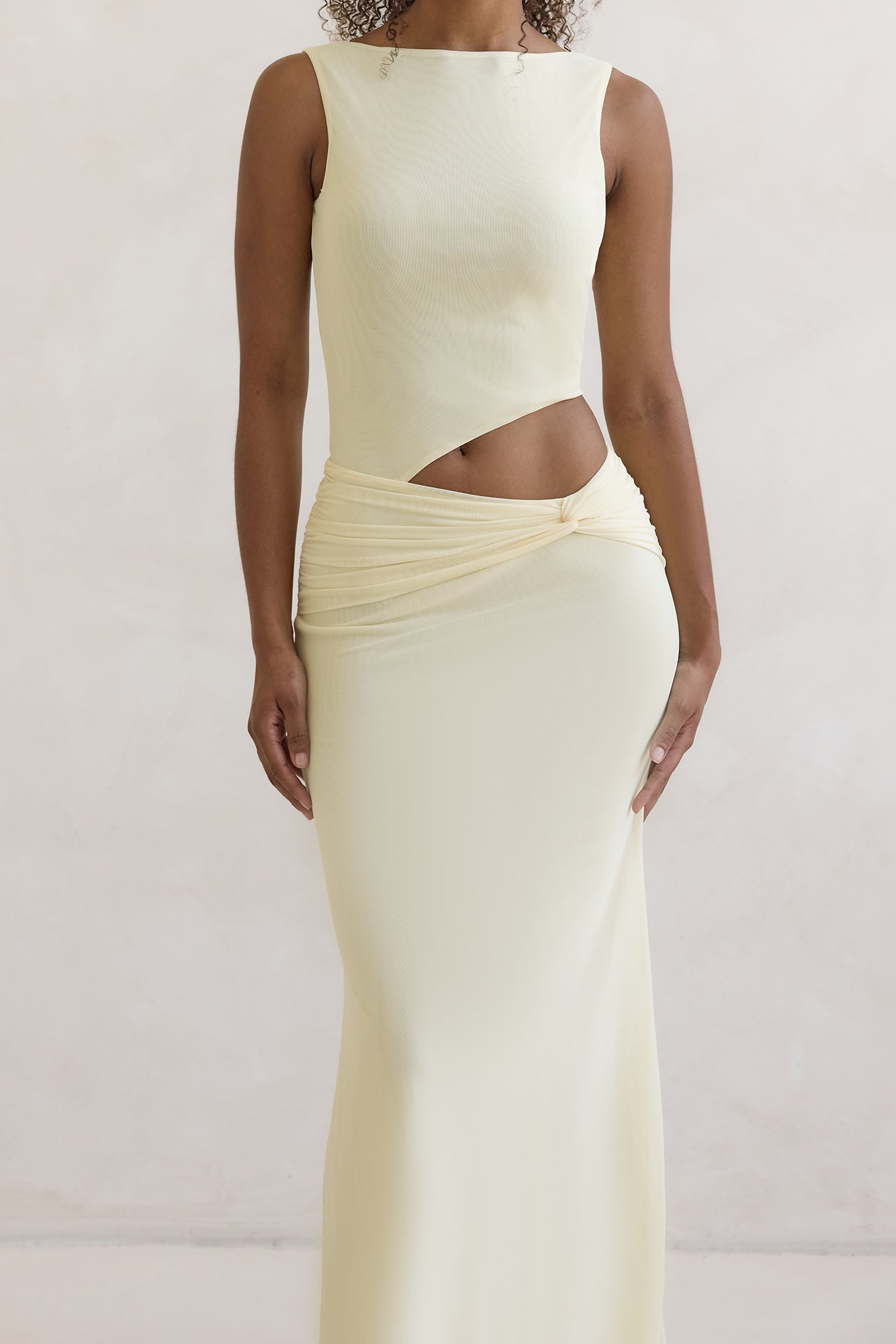 Over And Over Mesh Maxi Dress Yellow