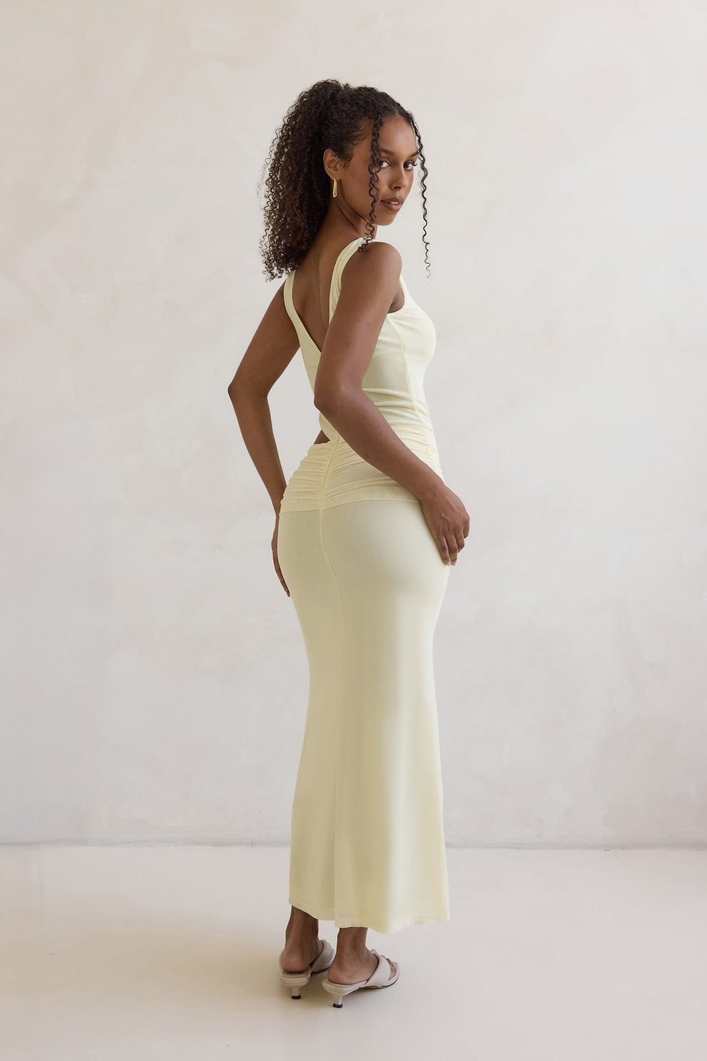 Over And Over Mesh Maxi Dress Yellow