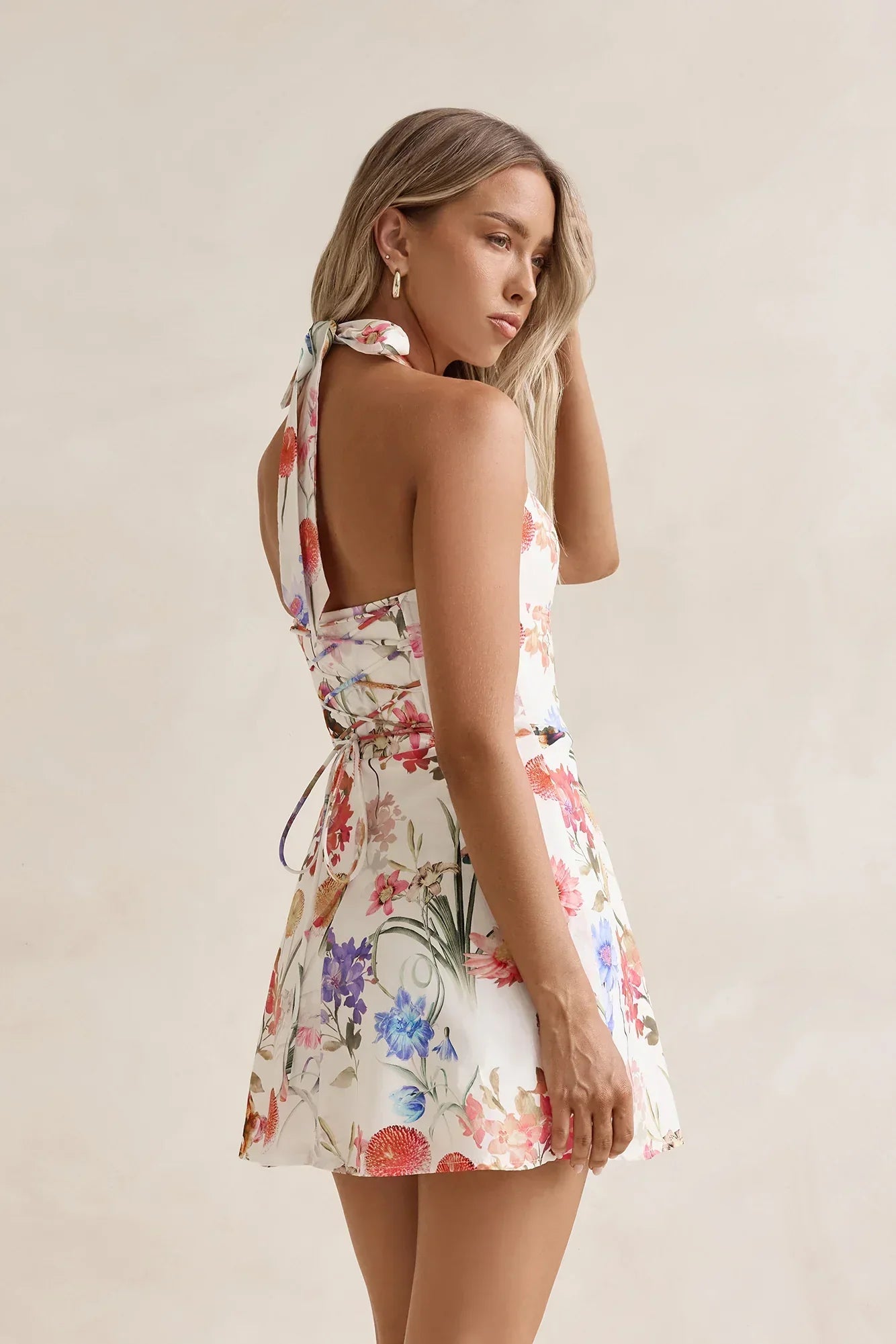 Wildflowers Halter Mini Dress Multi