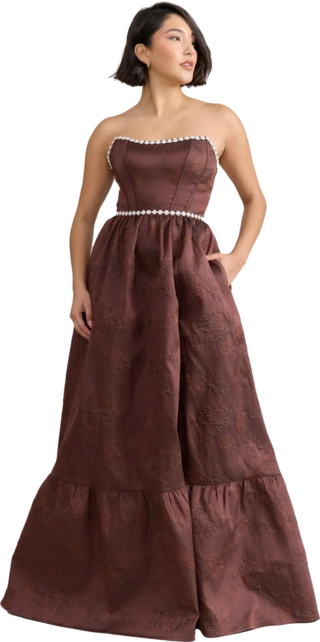 Ellapink Luxe Jacquard Dress | Made To Order