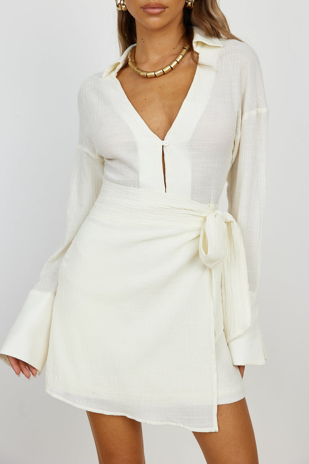 Springtime Blossom Dress Beige