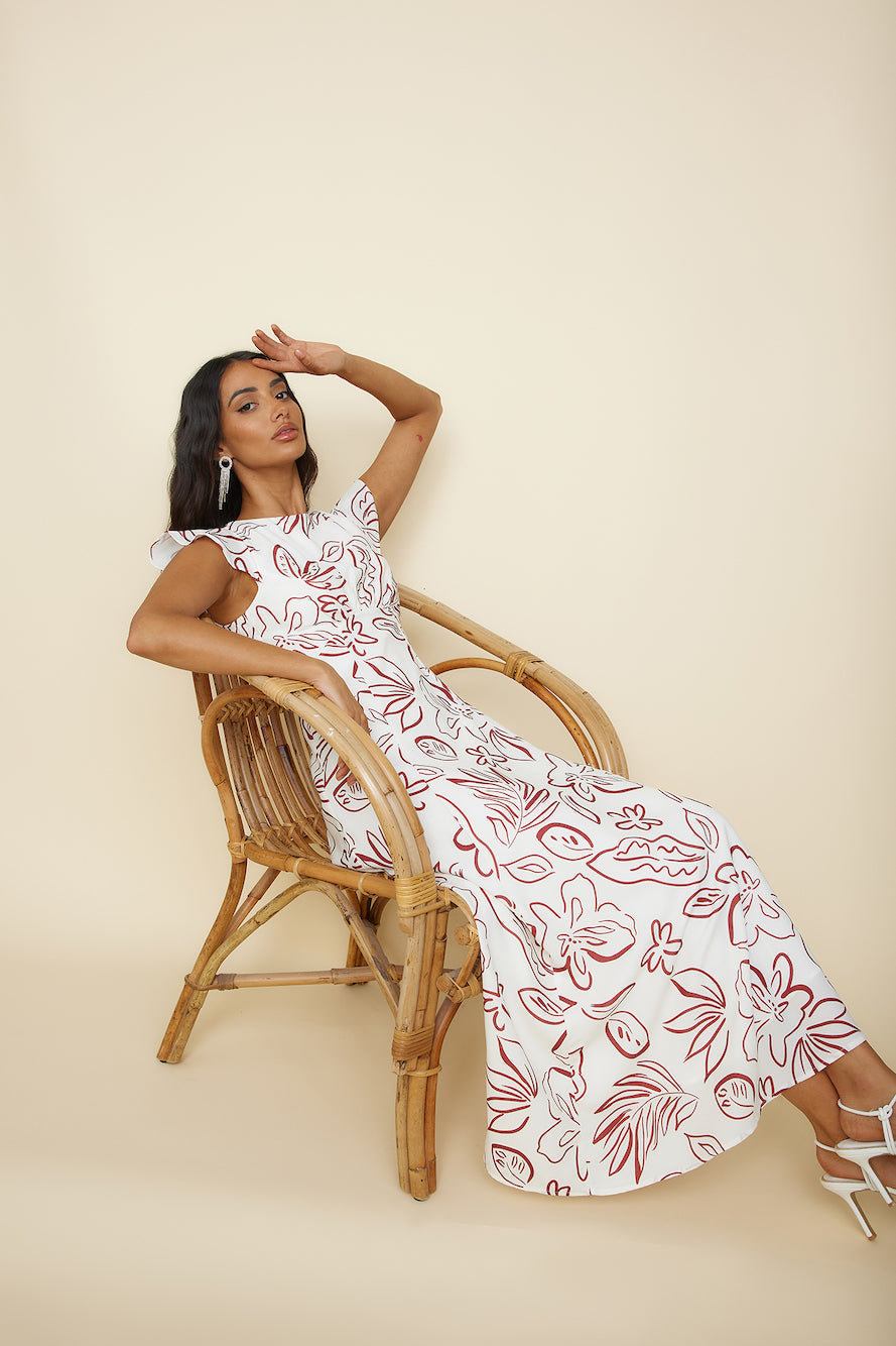 Star of Destiny Maxi Dress White