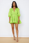 HELLO MOLLY Sweetest Treat Mini Dress Lime