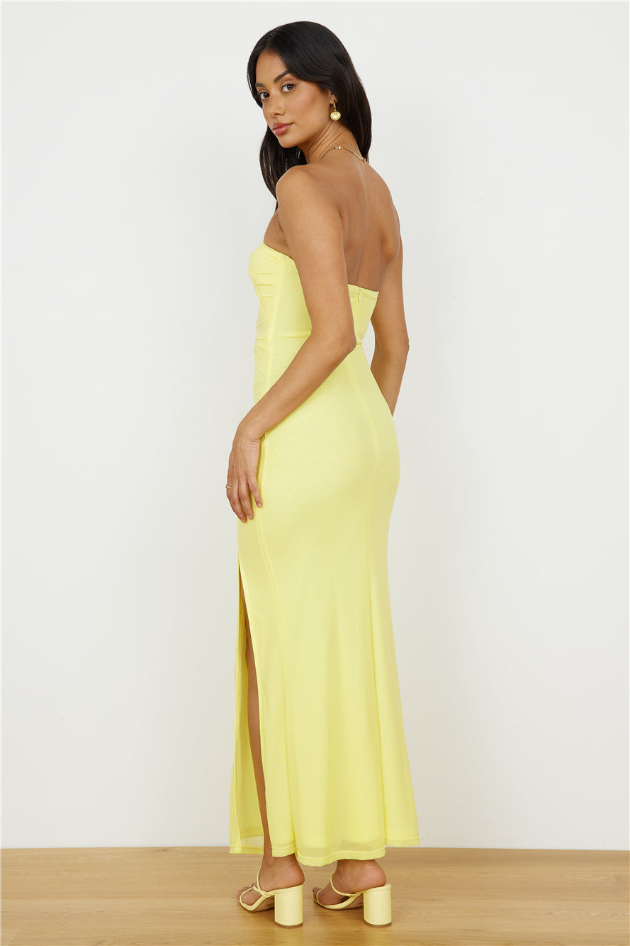 Josephine Strapless Maxi Dress Yellow