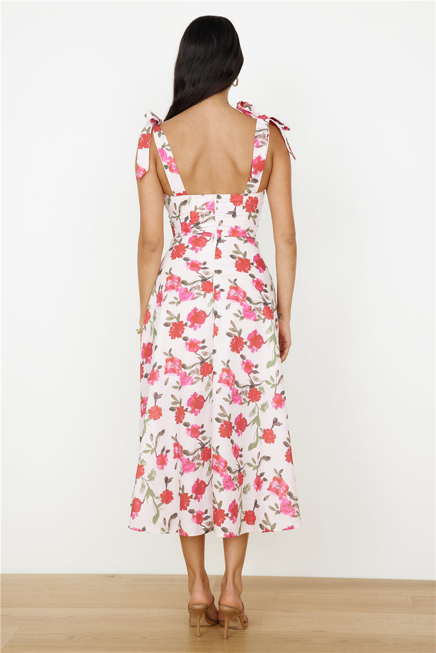 On The Roof Midi Dress Pink