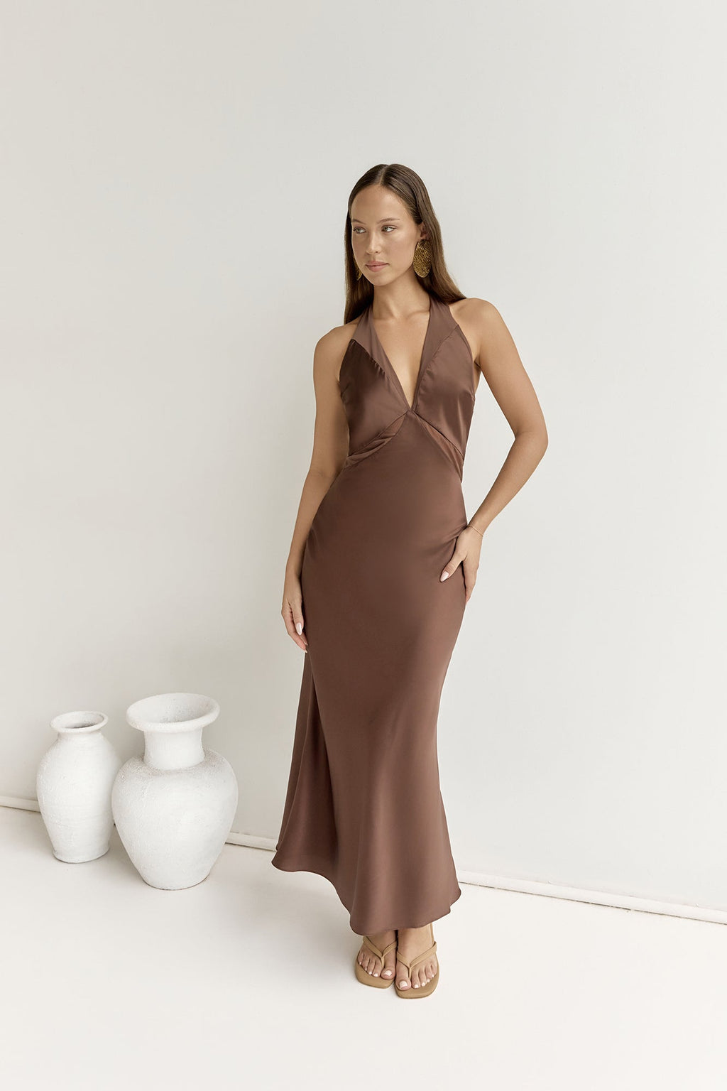 To The Dreamers Maxi Dress Brown