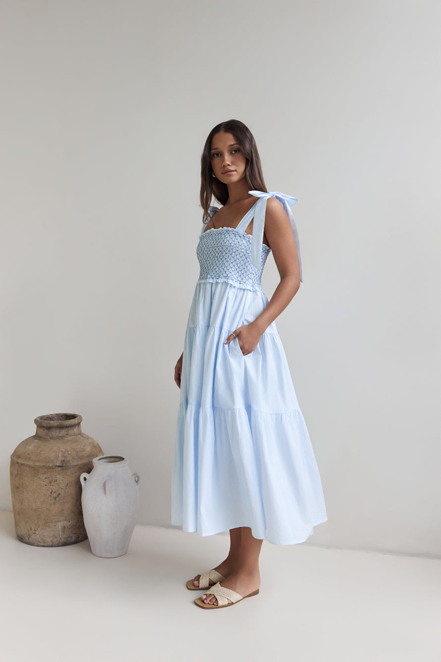 So Far So Long Maxi Dress Blue