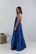 Unforgettable Style Strapless Maxi Dress Navy