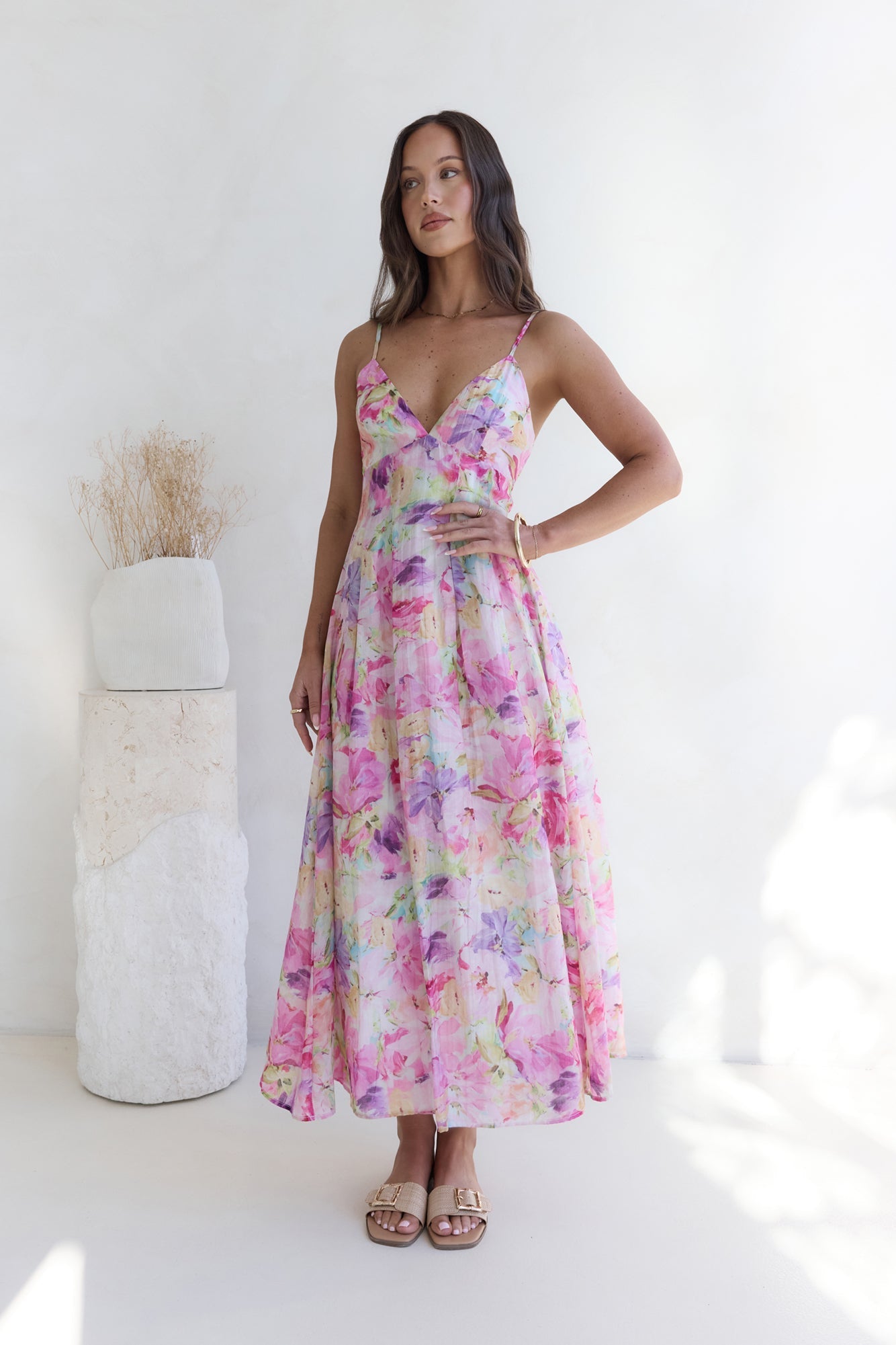 Tides Of Colour Midi Dress Print