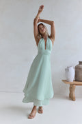 City Lights Calling Maxi Dress Green