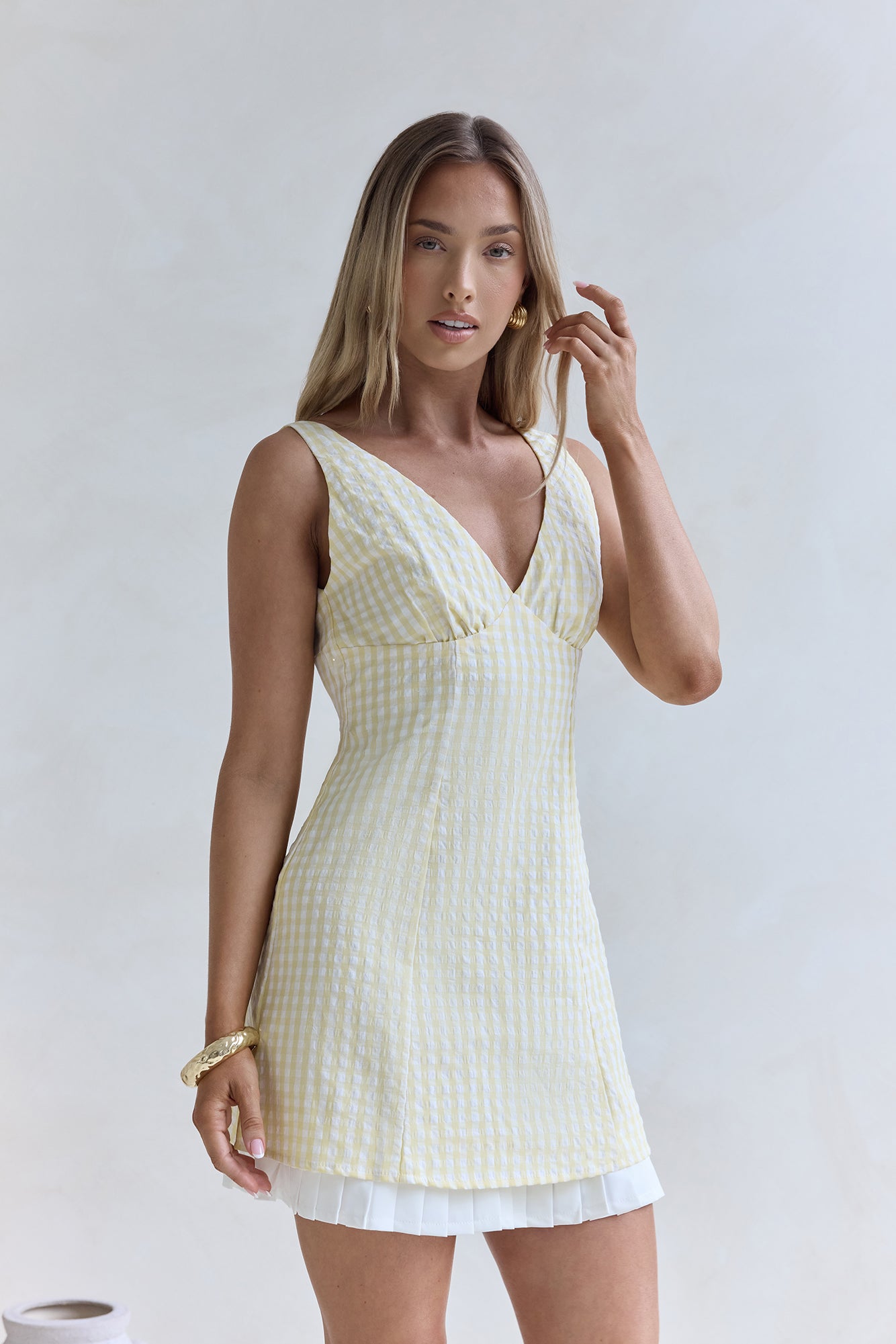 Picnic Perfect Mini Dress Yellow