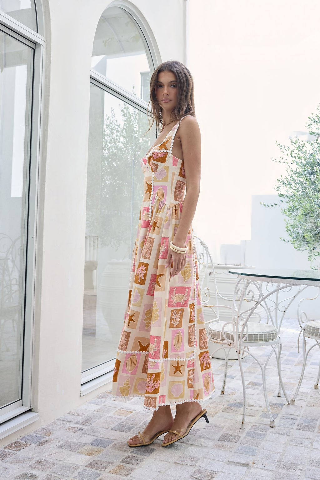 Posi Postcards Maxi Dress Print