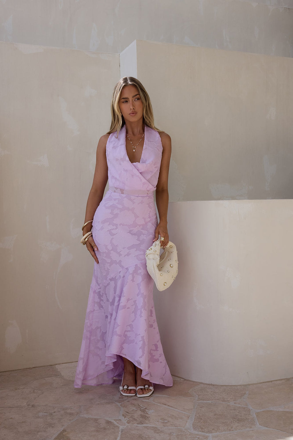 More And More Halter Maxi Dress Lilac