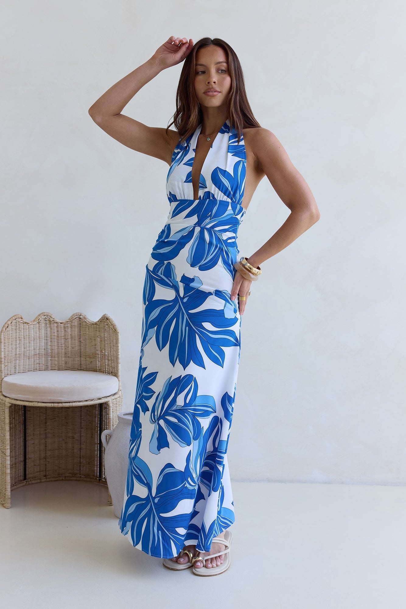 Voices All Around Maxi Dress Blue