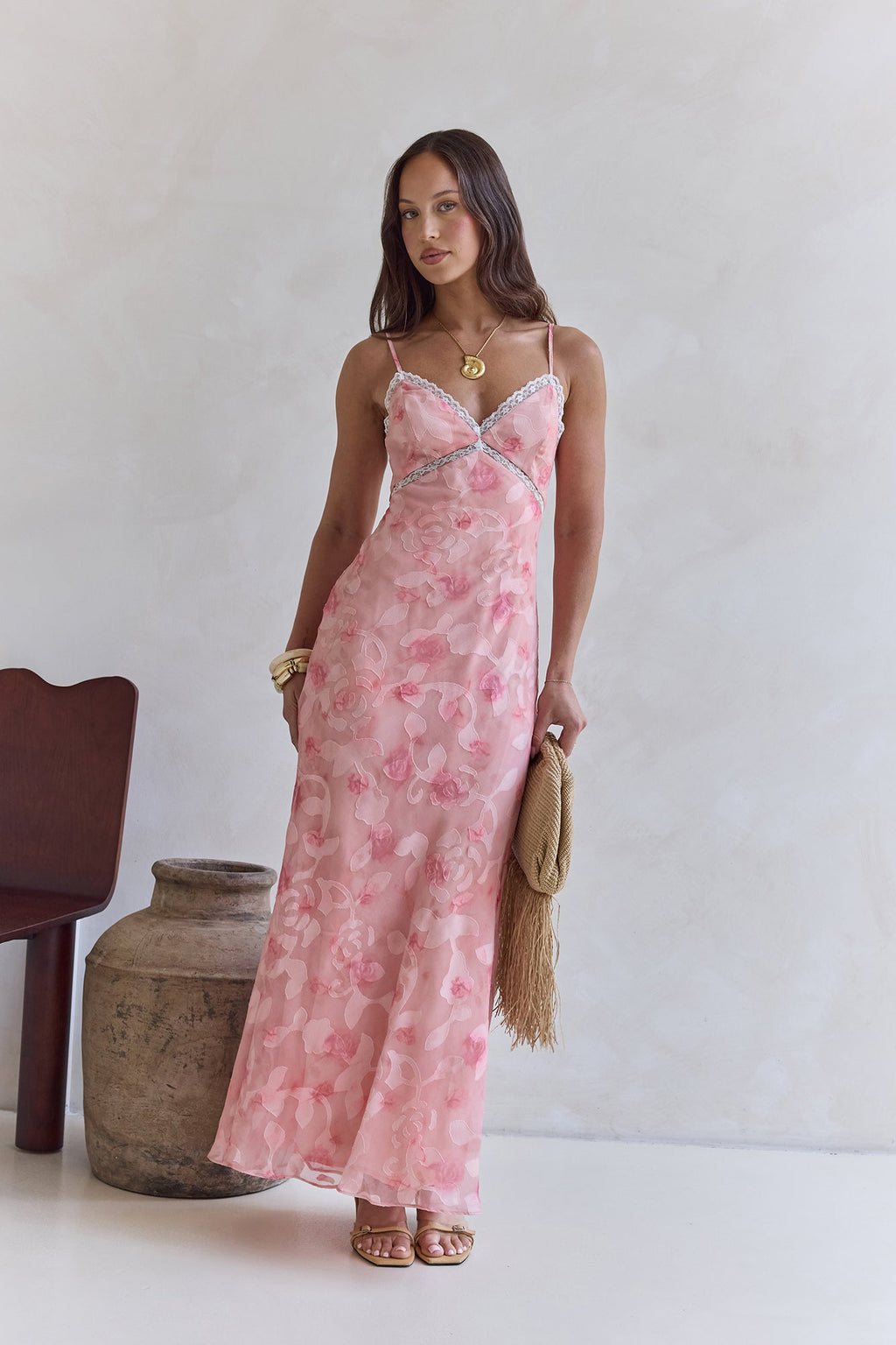 Harmonious Days Maxi Dress Pink