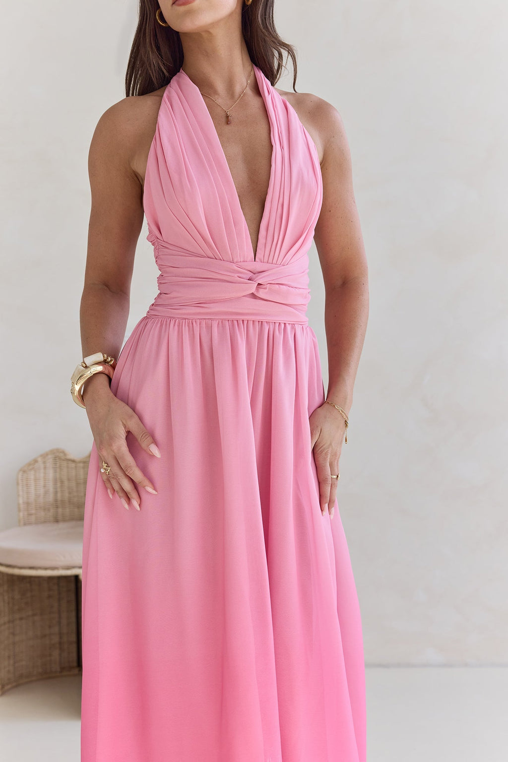 Escape To The Sun Maxi Dress Pink