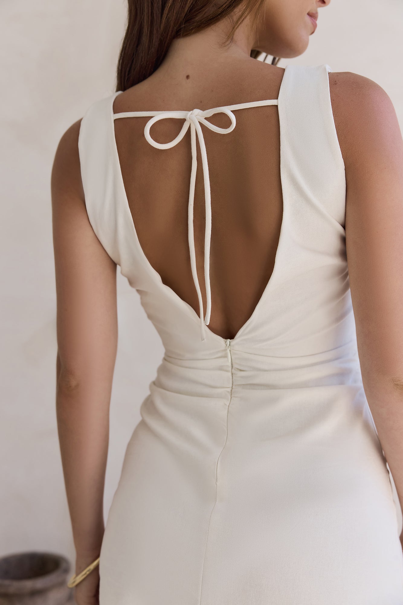 Amina Mini Dress Beige