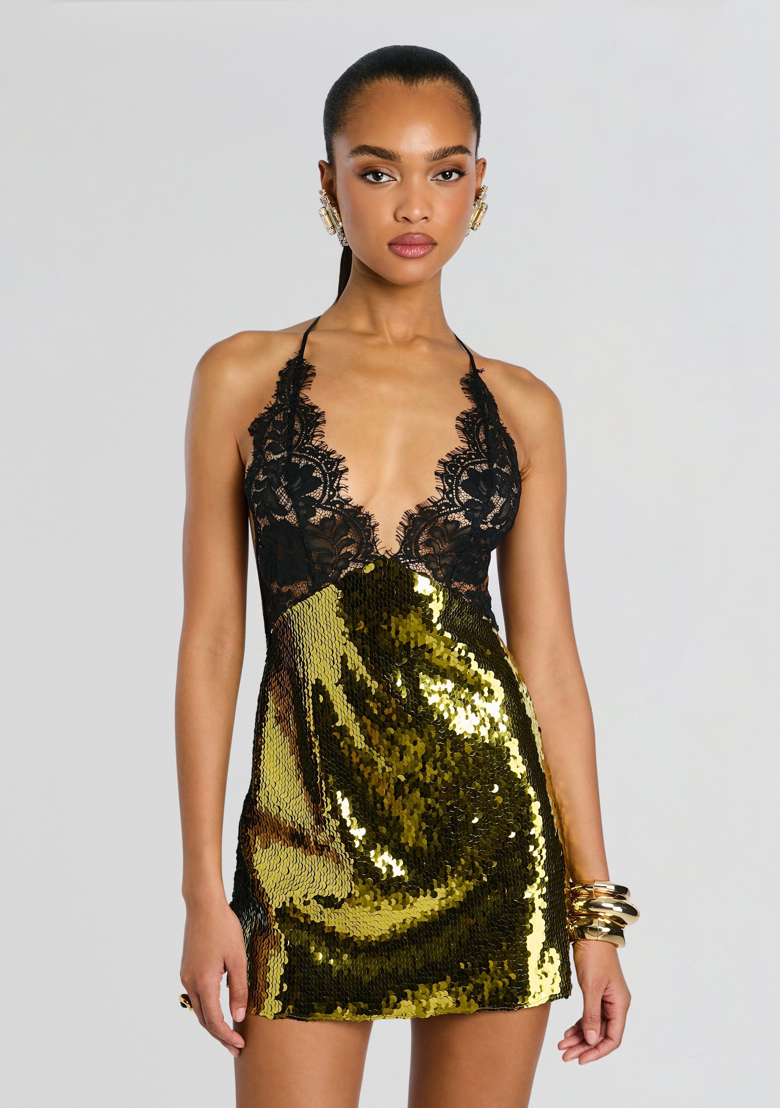 Edda Lace Embellished Dress