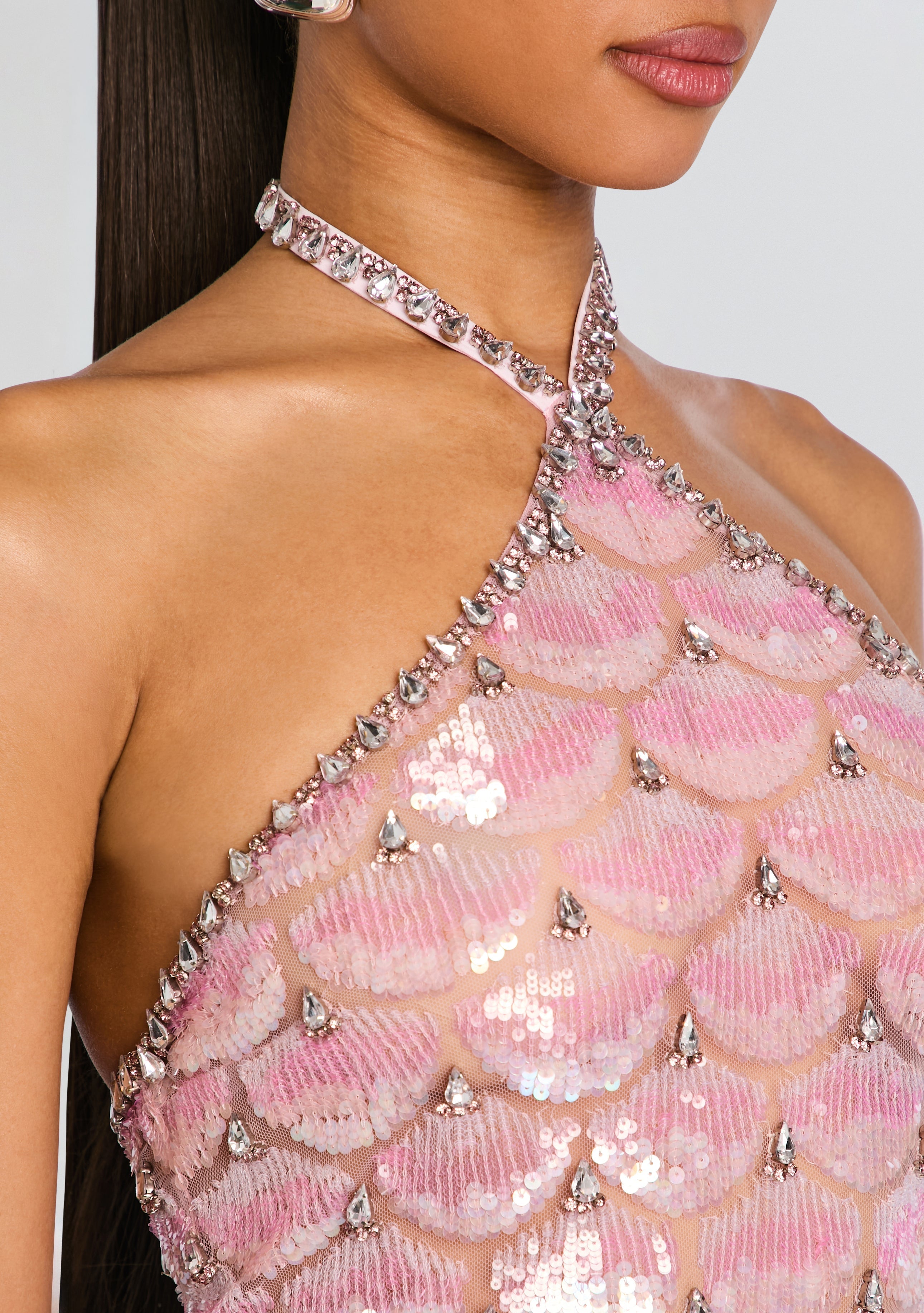 Ninette Sequin Embroidered Mini Dress