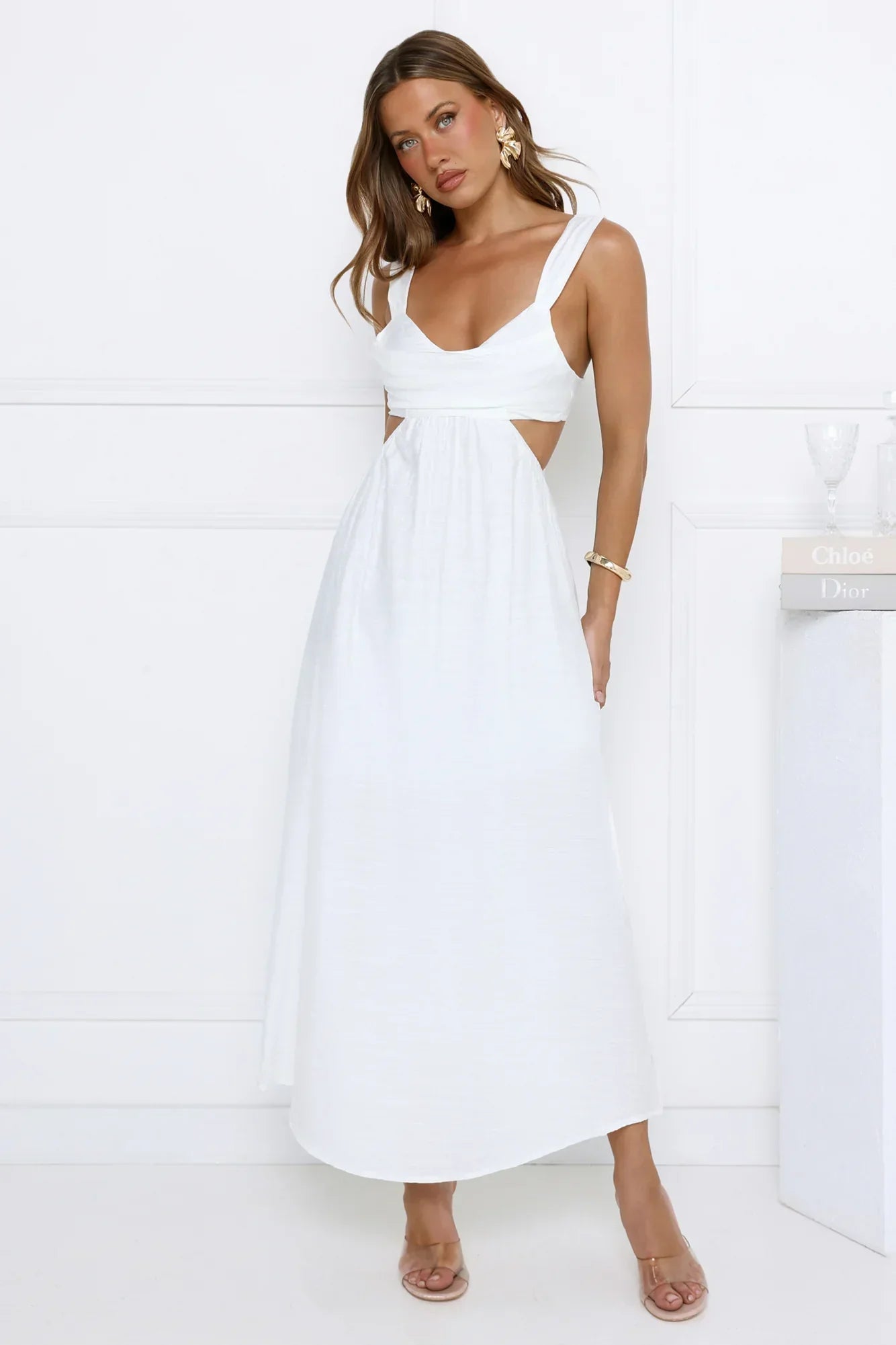 Starlight Shining Maxi Dress White