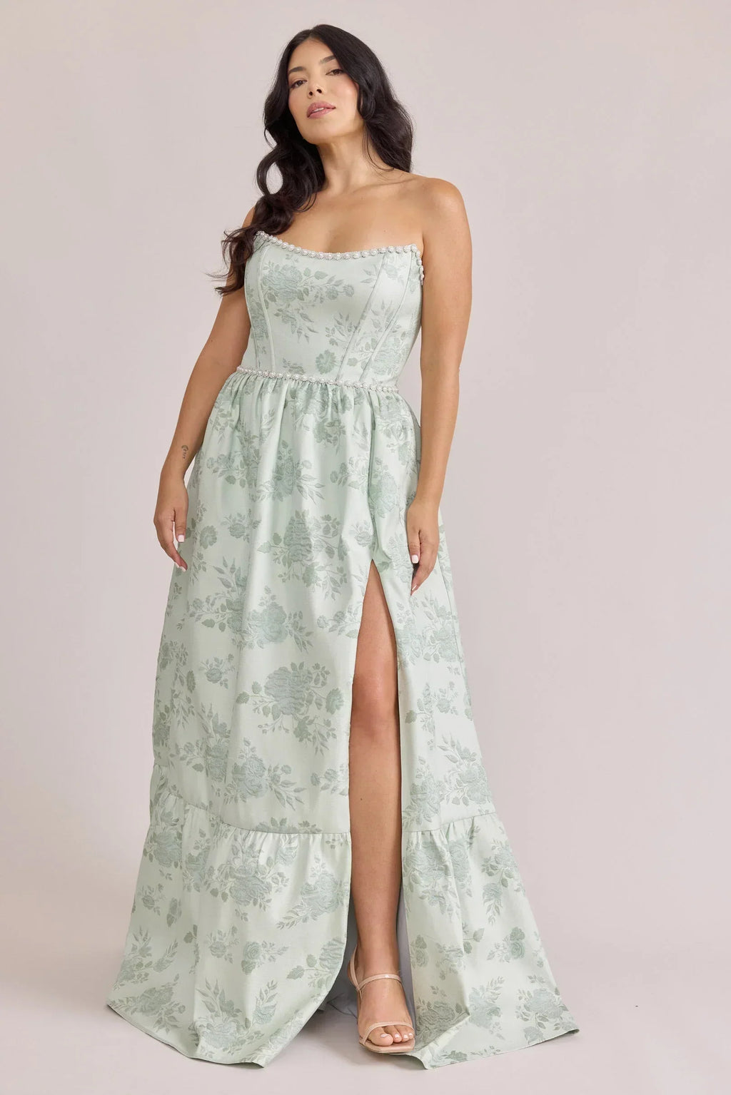 Ellapink Luxe Jacquard Dress | Made To Order