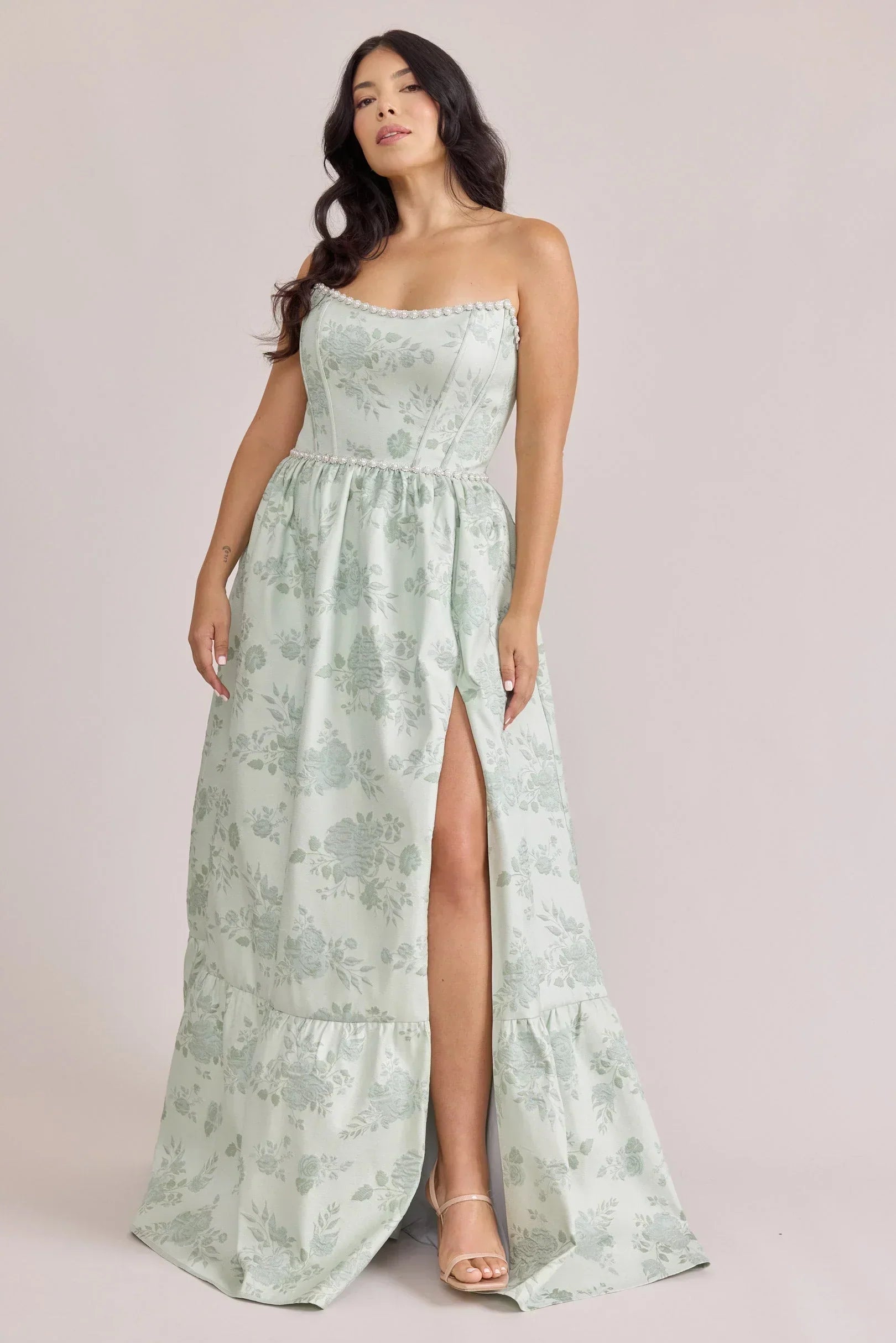 Ellapink Luxe Jacquard Dress | Made To Order