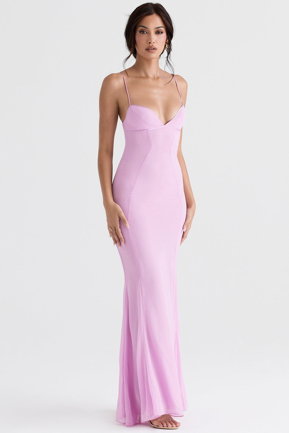 pink maxi dress