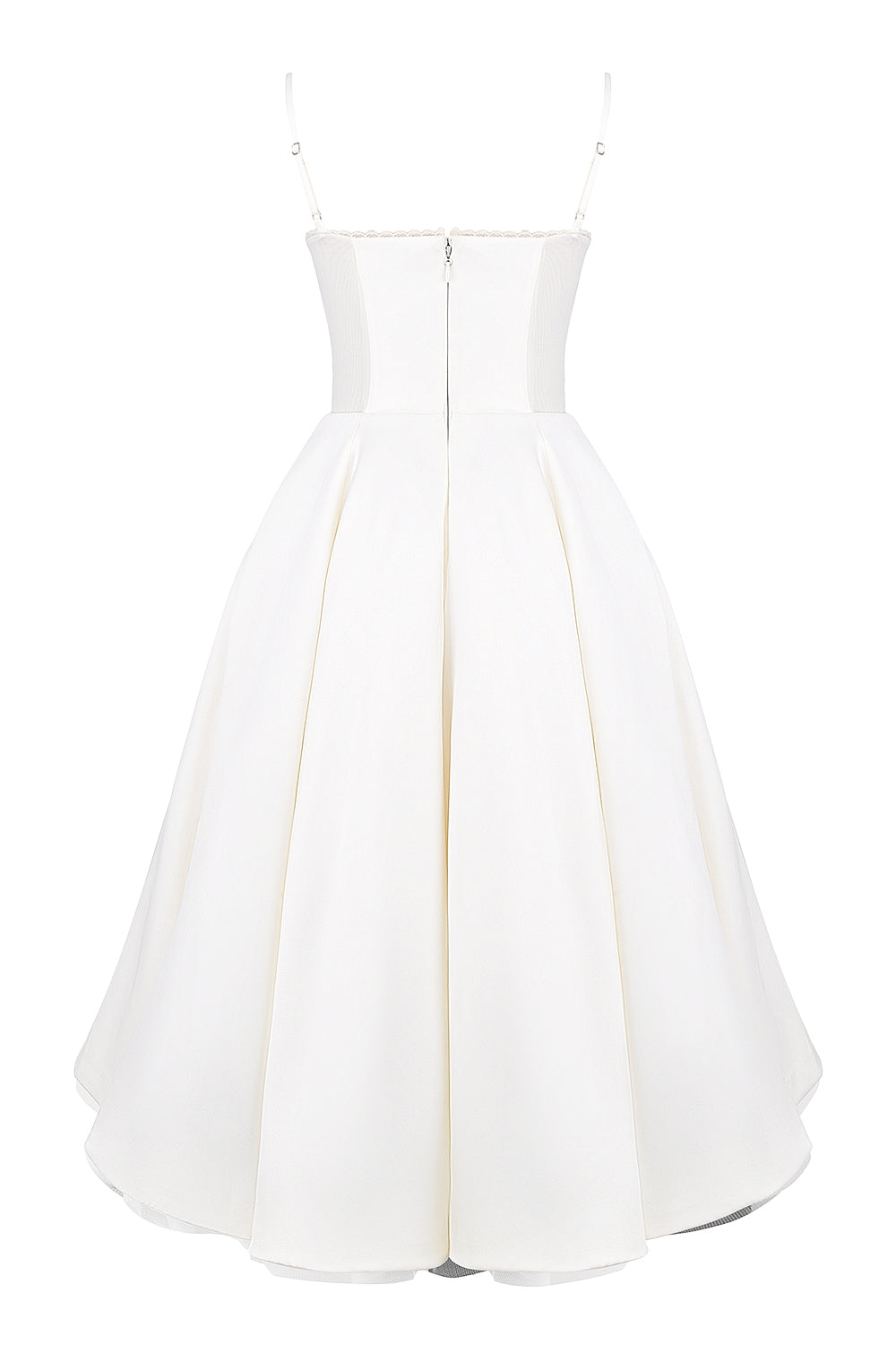 white tulle midi dress