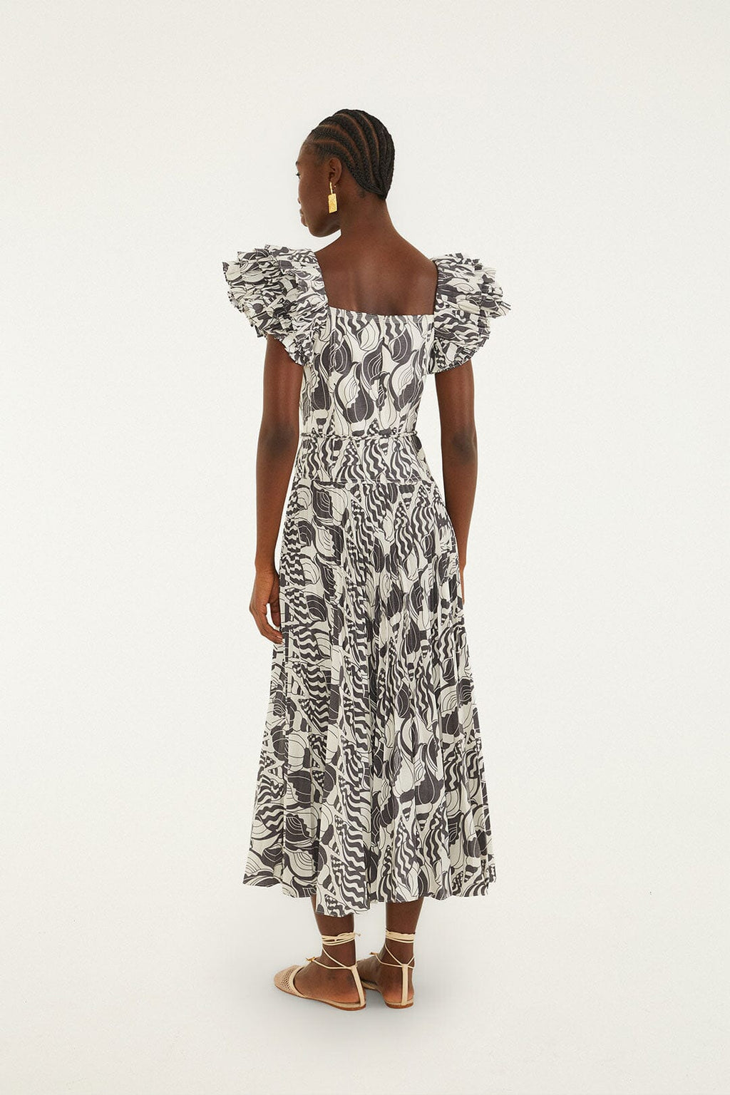 Sand Seashell Serenade Pleated Maxi Dress