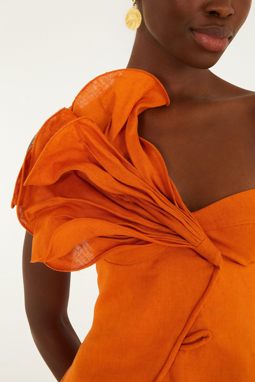 Orange Flower Mini Dress