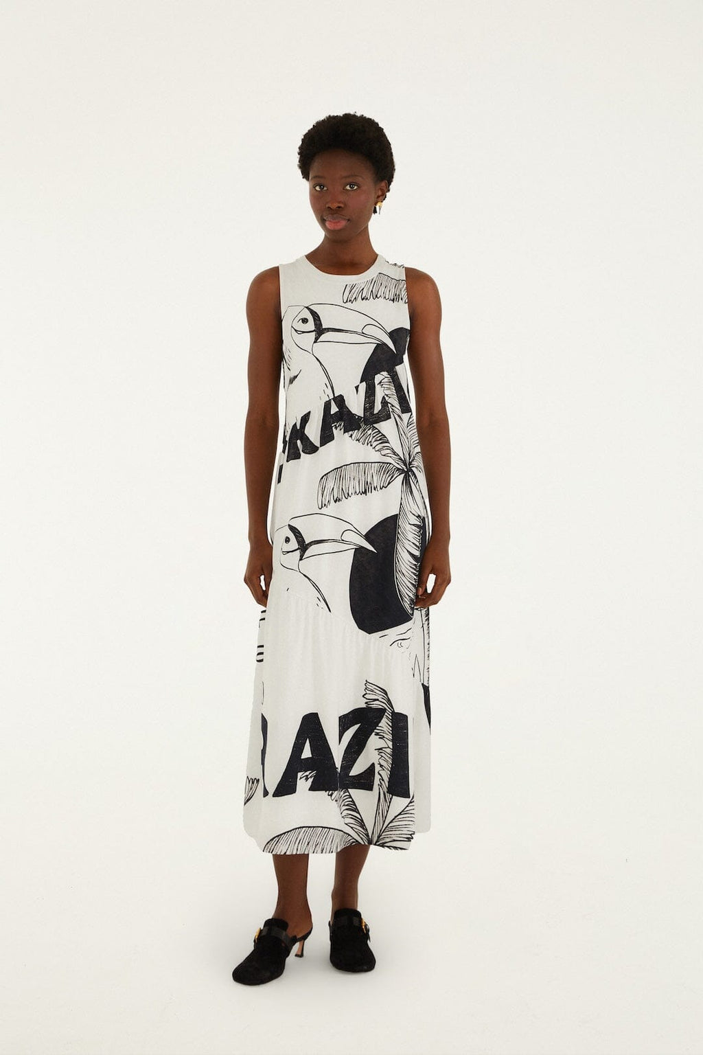 Come To Brasil Organic Cotton Patch Midi Dress