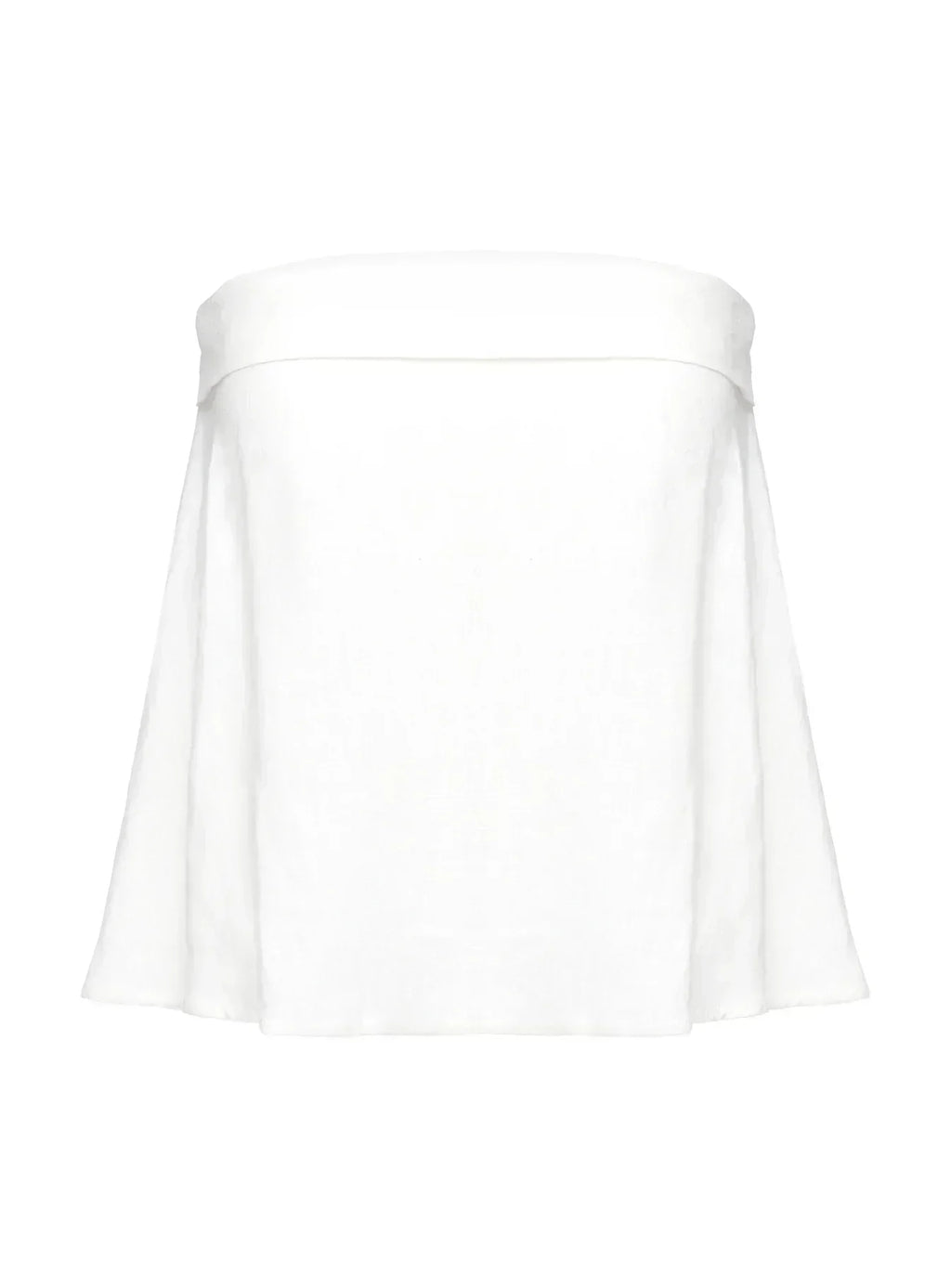 Ethel Strapless Linen Top White