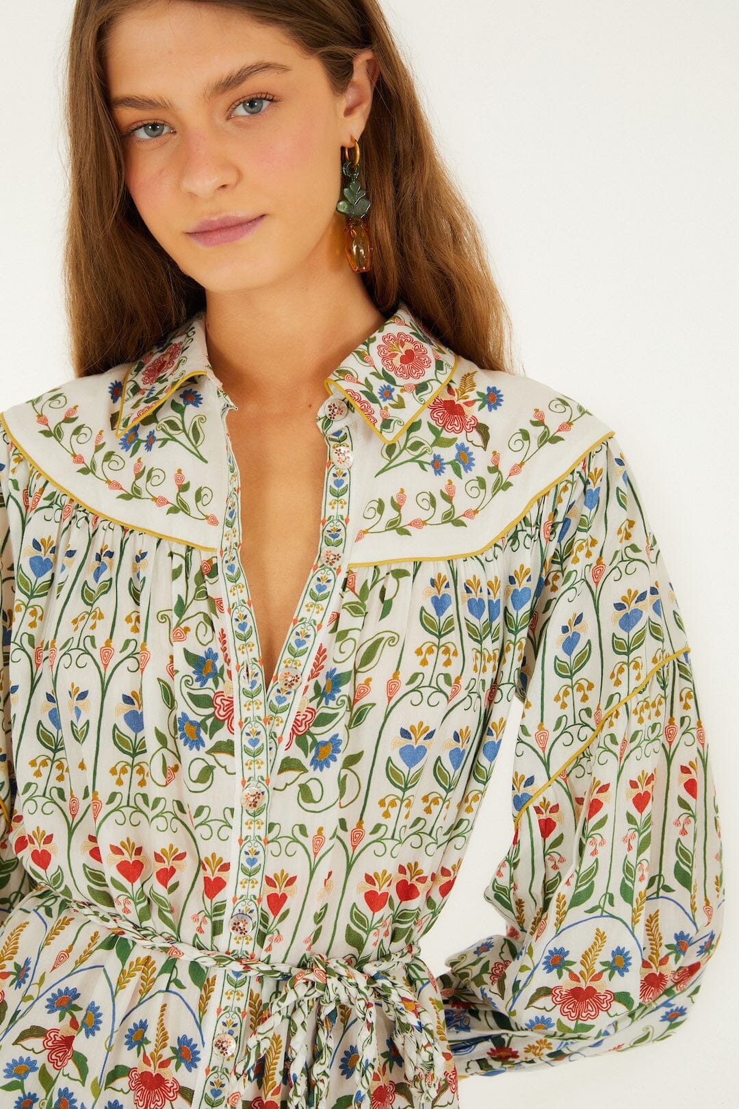 Off-White Stitched Garden Mini Dress