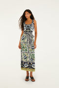 Black Manoela Belted Knit Midi Dress