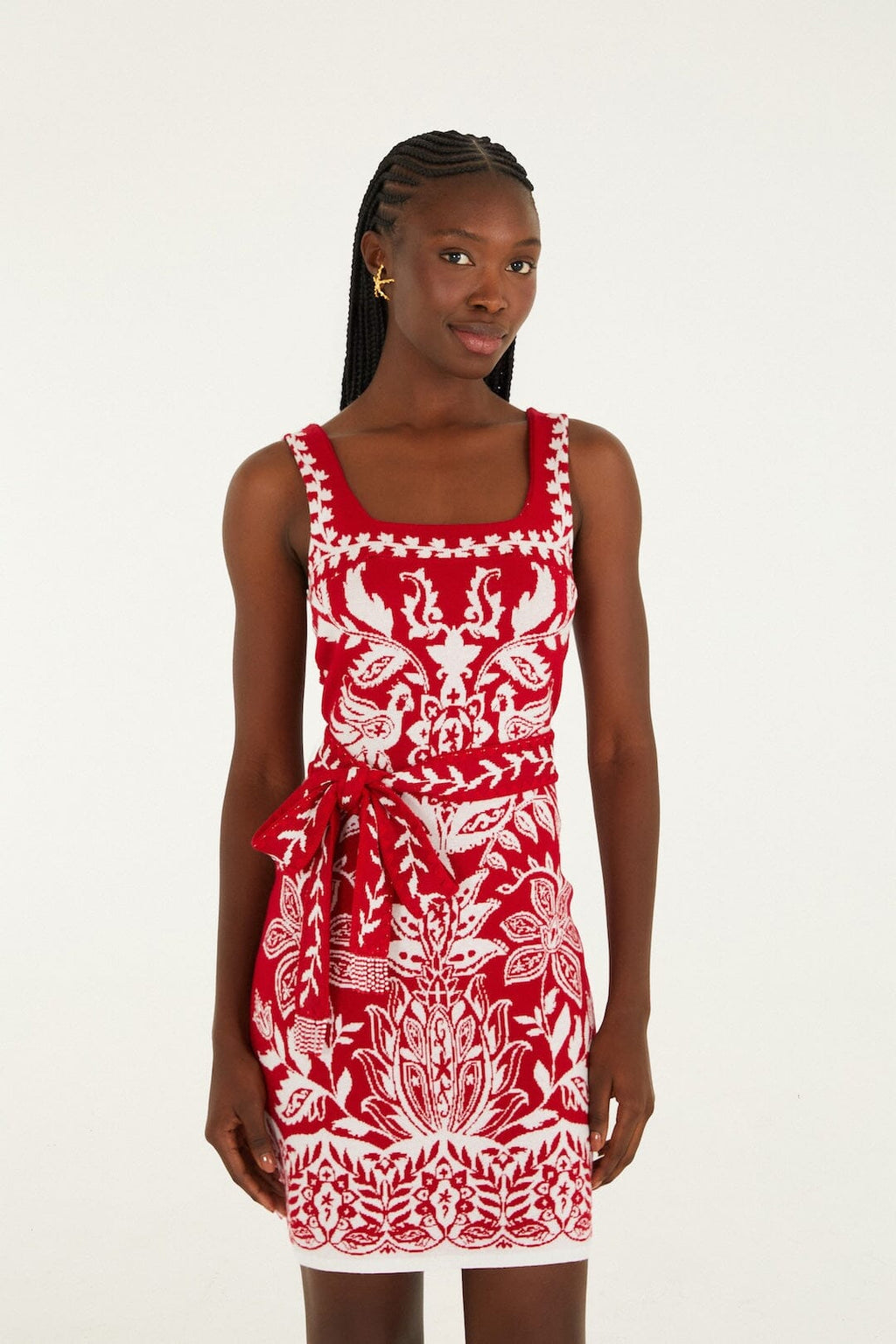 Red Miranda Knit Mini Dress
